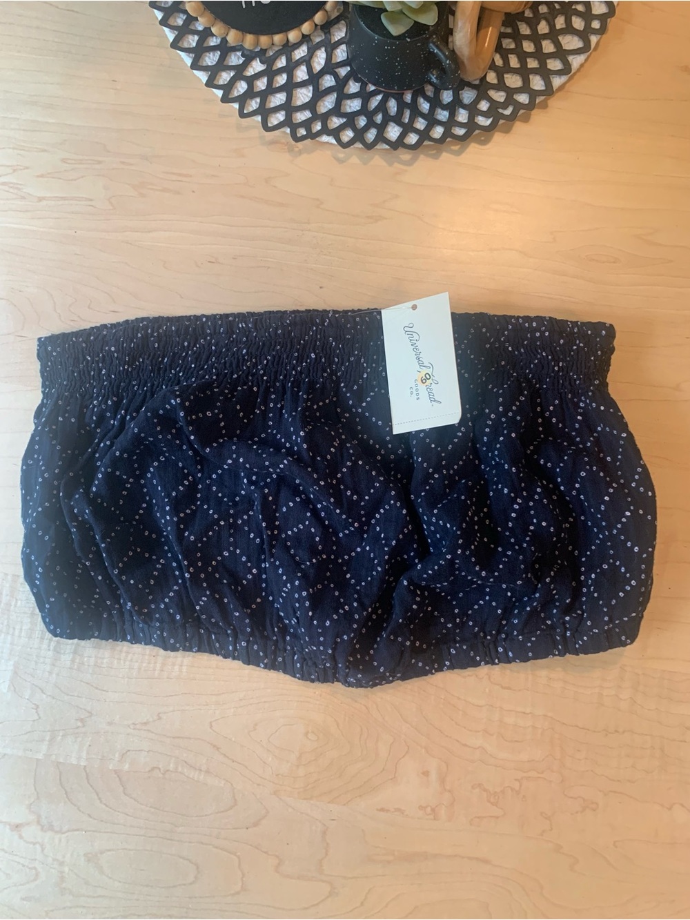 Universal Thread navy geo print bandeau top size Medium